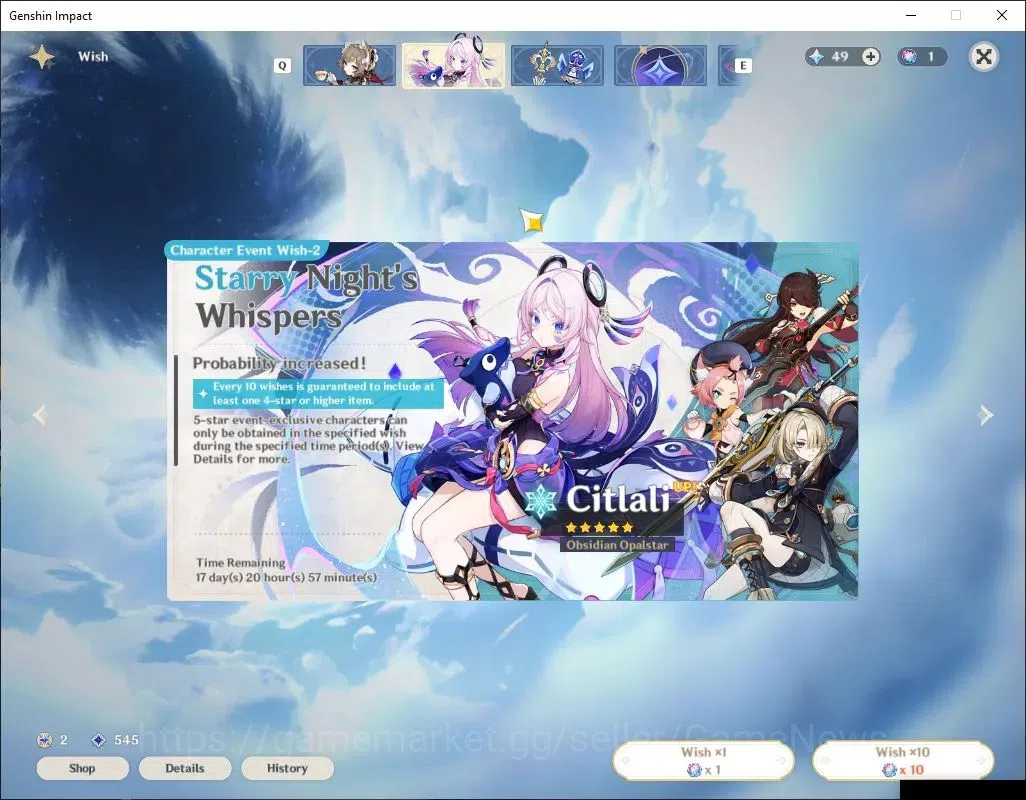 Genshin Impact Accounts Asia|AR 25|2 Limited + 3 Standard | Citlali,Nilou  image 11