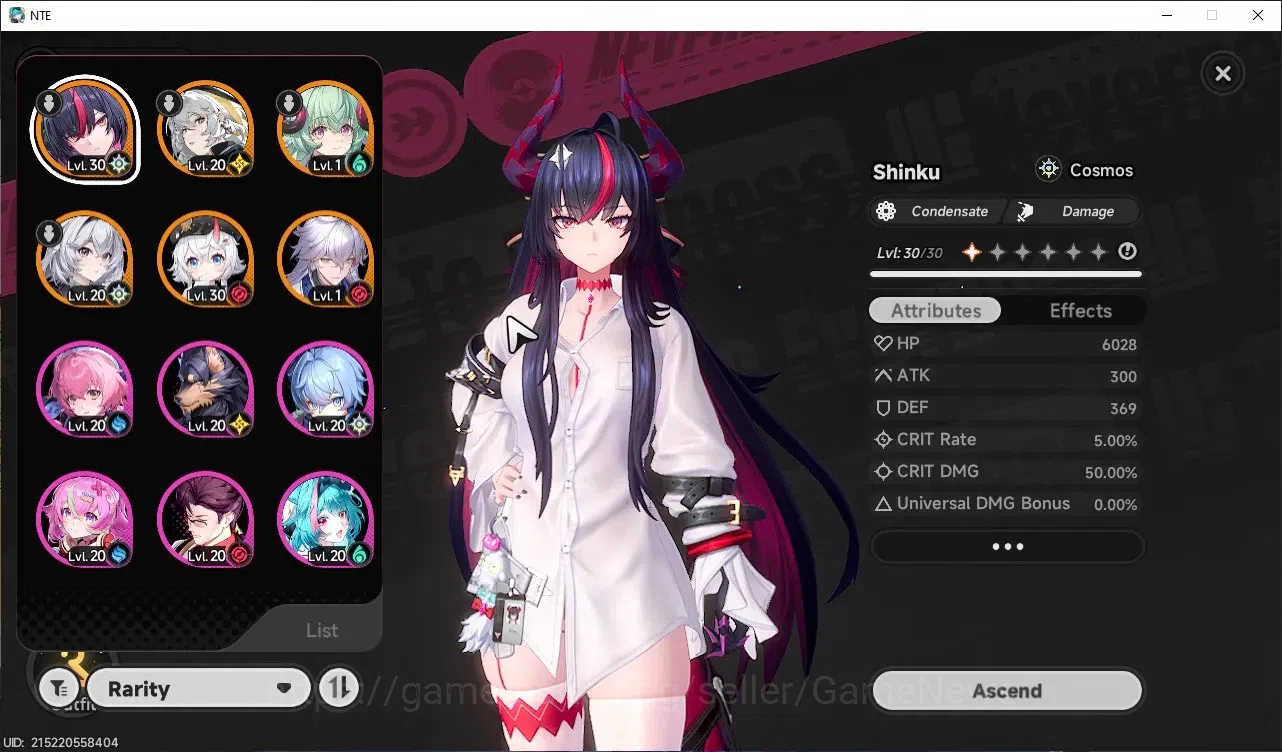 Neverness to Everness Accounts Global SEA|HL 17|Tyc 7|SSR 5 2 Limited|(Shinku & Iroi)+(Hathor,Sakiri,Baicang)|Overcast 1