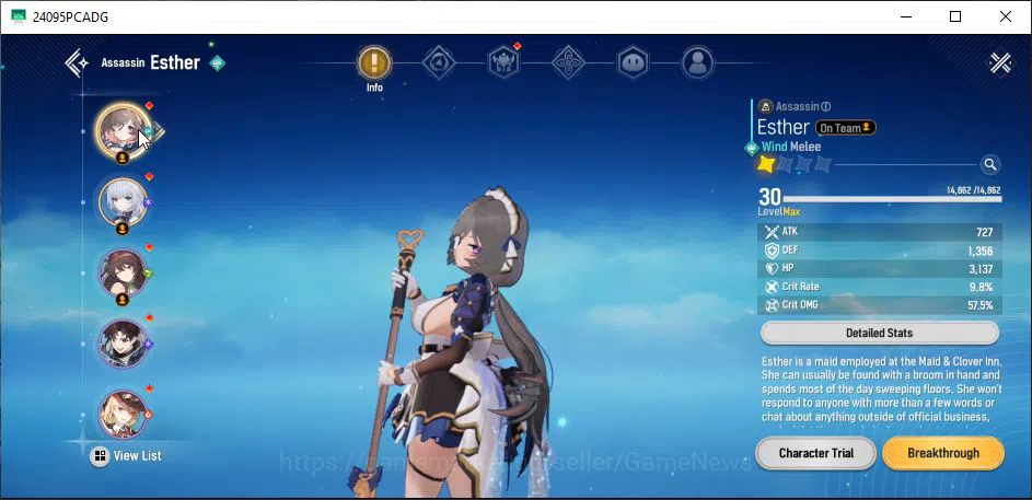 Mongil:Star Dive Accounts Global | AL 20 | 2 SSR Meta - [Ophelia, Esther] |  image 2
