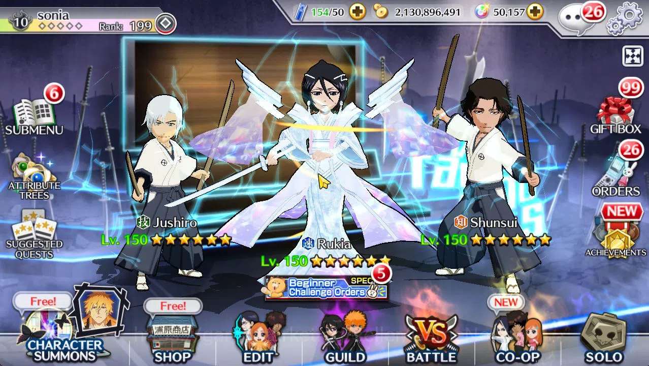 Epic Seven Mid-Tier [GLOBAL]50K Orbs|SoulReaper(Shunsui,Jushiro),TYBW2 image 1