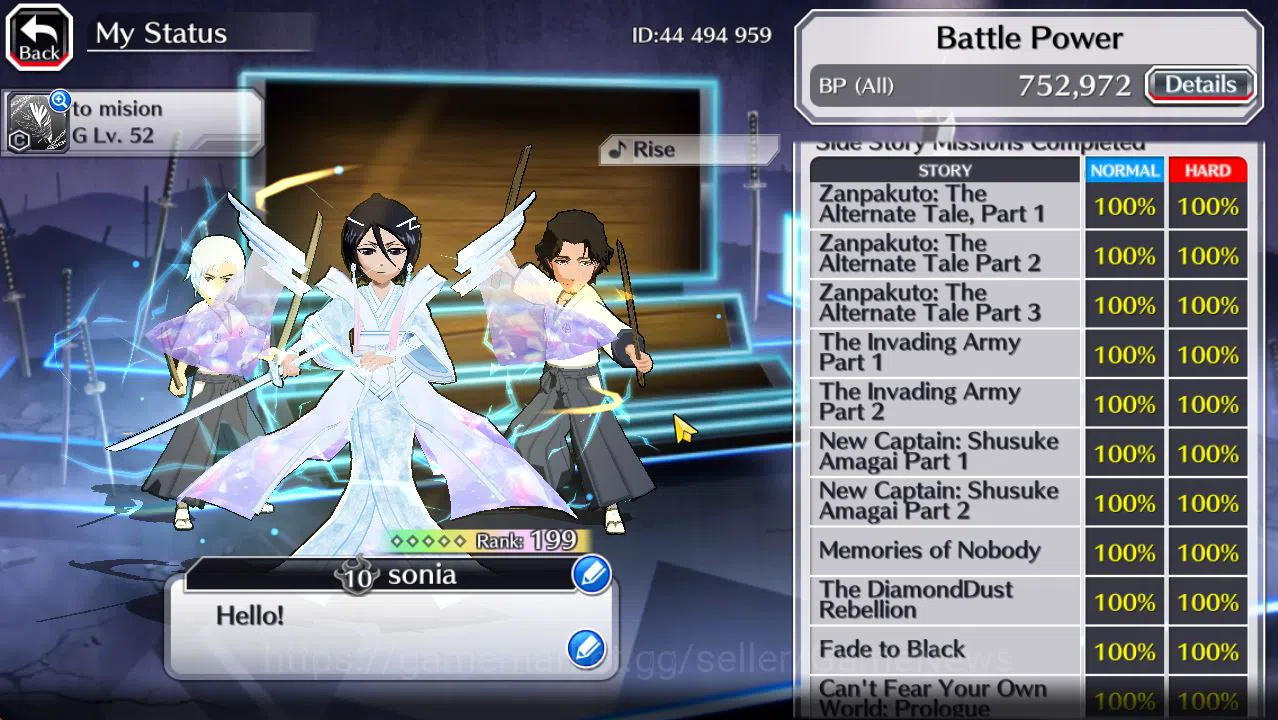 Epic Seven Accounts Mid-Tier [GLOBAL]50K Orbs|SoulReaper(Shunsui,Jushiro),TYBW25 Renji,Rukia 10th 6
