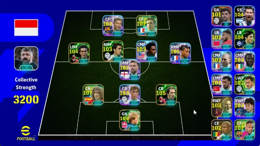 eFootball Accounts Legends & Iconic Players Mobile |PW 3200|Epic Puyol Baresi Donadoni OliverKhan Raul DirkKuyt HadjiDiouf 1