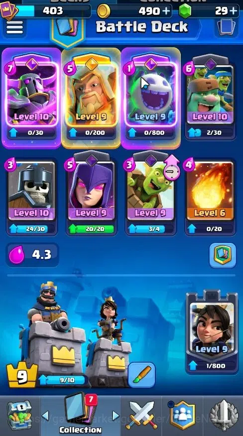 Clash Royale Accounts Lv 403|Trophy 3069|KTL 9|Card 50/121|1 Hero 3 EVO  image 7