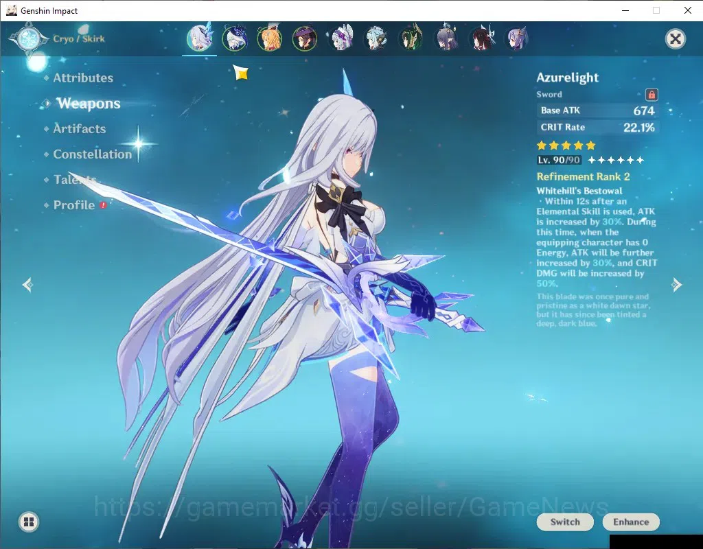 Genshin Impact Accounts ASIA|AR 58|PremTeam[Skirk,FurinaC2,Escoffier]+Sign image 5