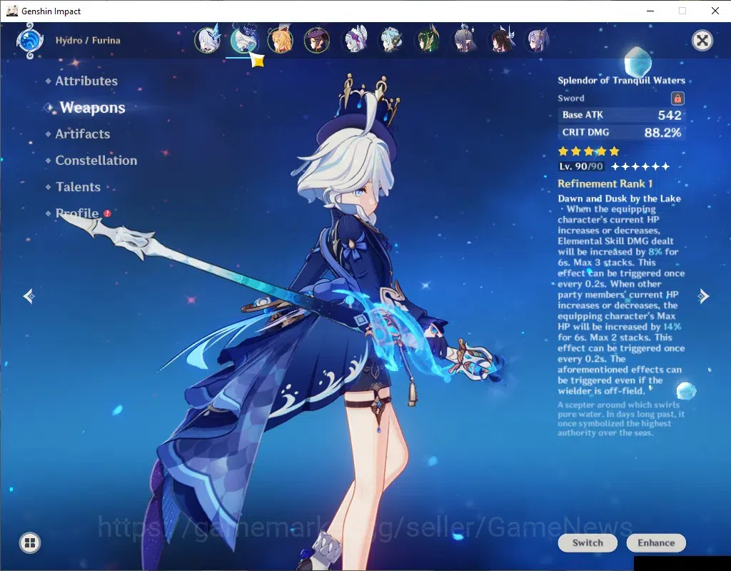 Genshin Impact Accounts ASIA|AR 58|PremTeam[Skirk,FurinaC2,Escoffier]+Sign image 6