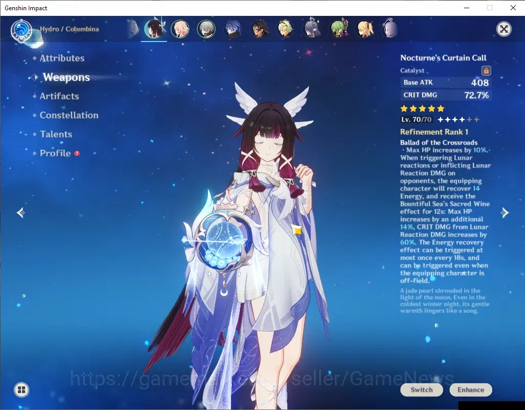 Genshin Impact Accounts ASIA|AR 56|7765 Primo|5 Limited + 5(*5Weapon)|Colu image 4