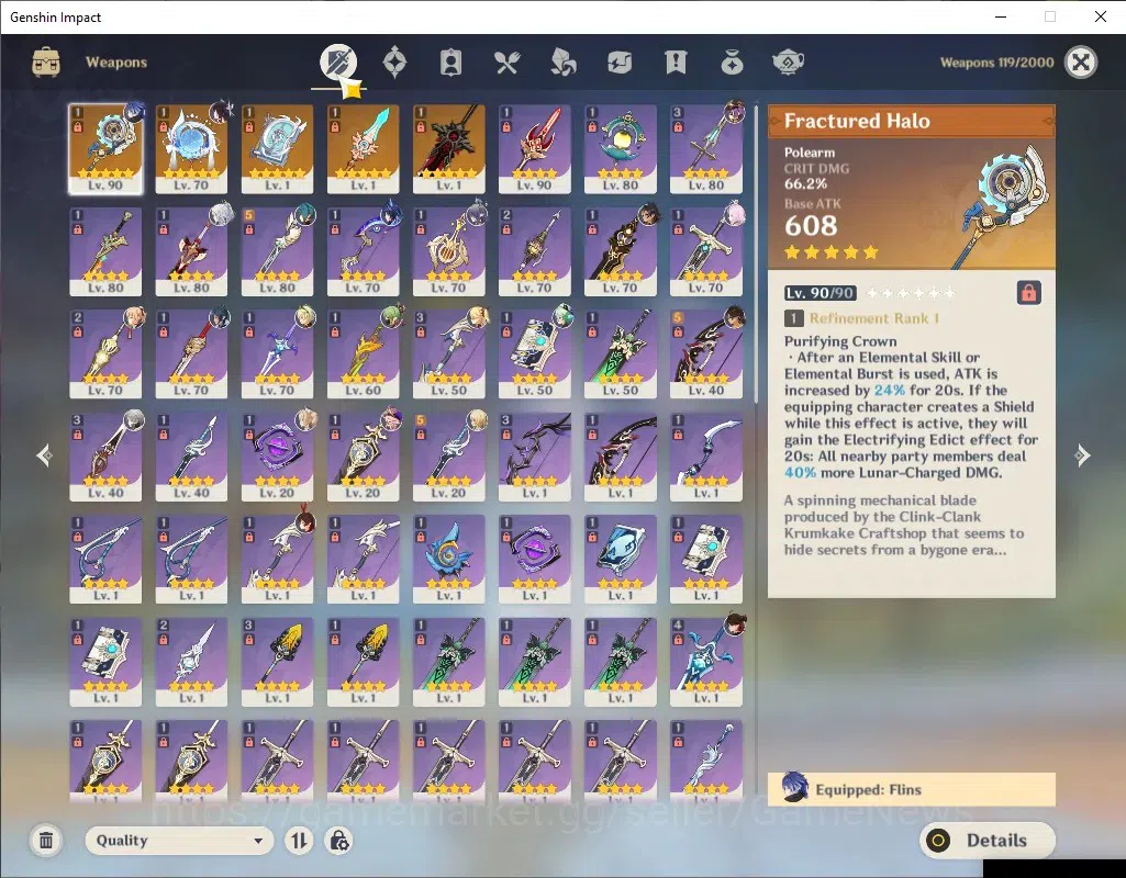 Genshin Impact Accounts ASIA|AR 56|7765 Primo|5 Limited + 5(*5Weapon)|Colu image 5