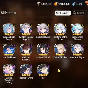 Epic Seven Accounts High-End GLOBAL UnVerif|13 ML(Tidal Rift Elvira,Ab Vildred,ZIO,etc)+AUBE,Ab