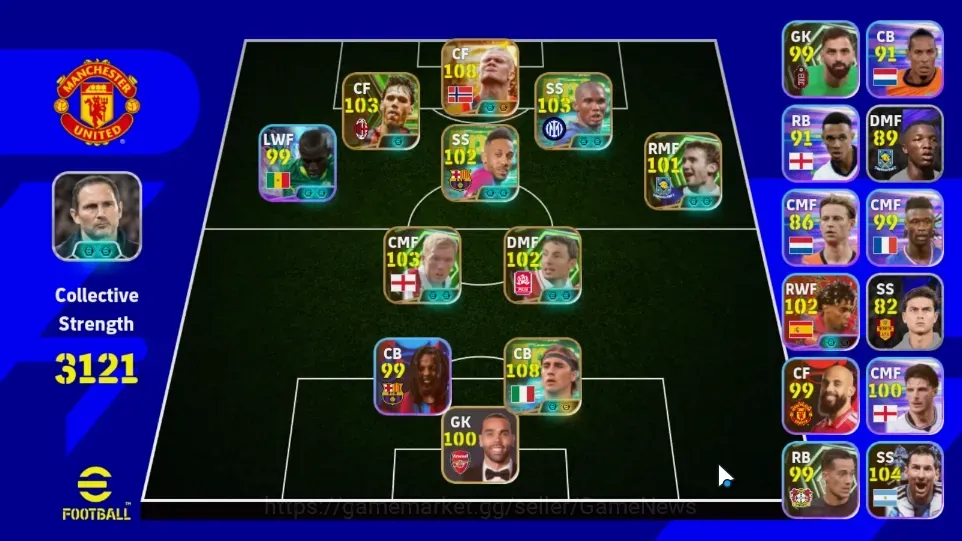 eFootball Accounts Legends & Iconic Players Android|Power 3121|Big Time Erling Haaland|6 Epic Fabio Cannavaro,Marco Van 1