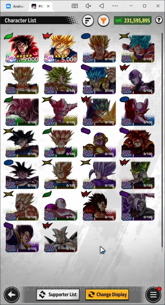Dragon Ball Legends Accounts 231M Total Power|LV160|2 UL+ 15 LL|SS4 Goku, SS Go image 3