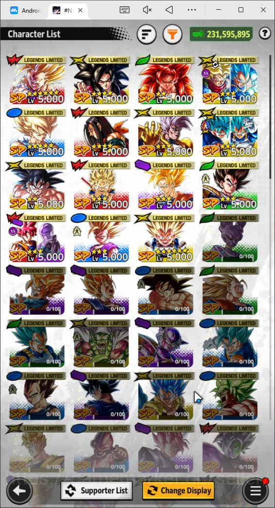 Dragon Ball Legends Accounts 231M Total Power|LV160|2 UL+ 15 LL|SS4 Goku, SS Go image 5
