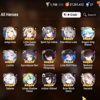 Epic Seven Accounts High-End GLOBAL UnVerif|NewEra|15 ML(Lisette,Har Setti,Salome,NM Luna,etc)+Hecate,A Ludwig,Aram,Etc|259K