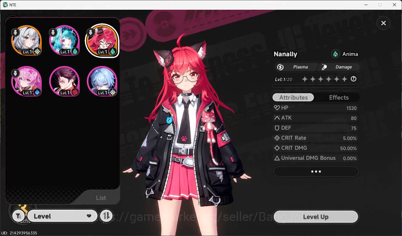Neverness to Everness Accounts EU|Starter LVL 3, Nanally, 6 Char, MC female, + Am image 12