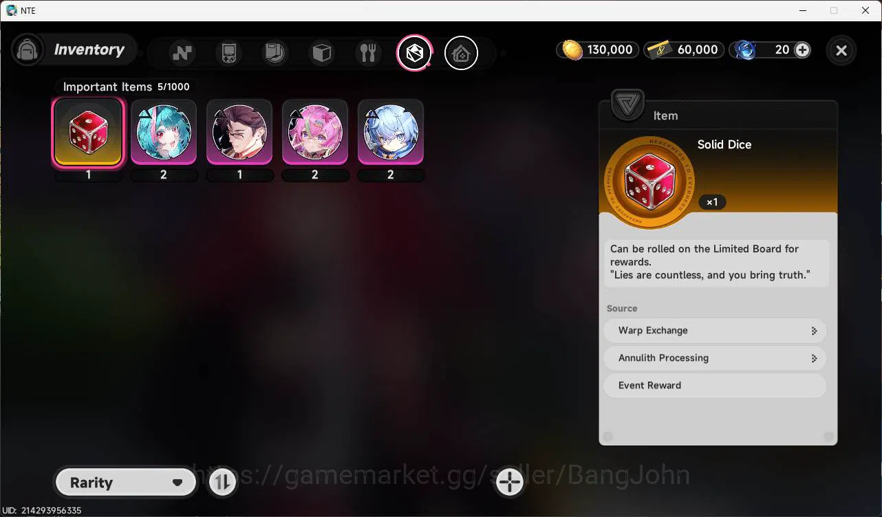 Neverness to Everness Accounts EU|Starter LVL 3, Nanally, 6 Char, MC female, + Am image 7