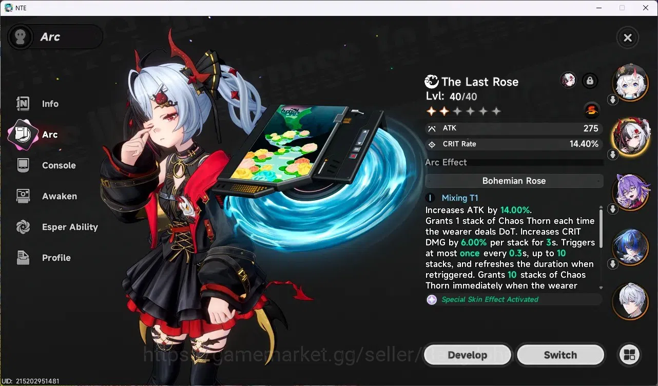 Neverness to Everness Accounts SEA| Hunter Lv 26 | 6 S-Class (Lacrimosa+Sign&Outf image 4