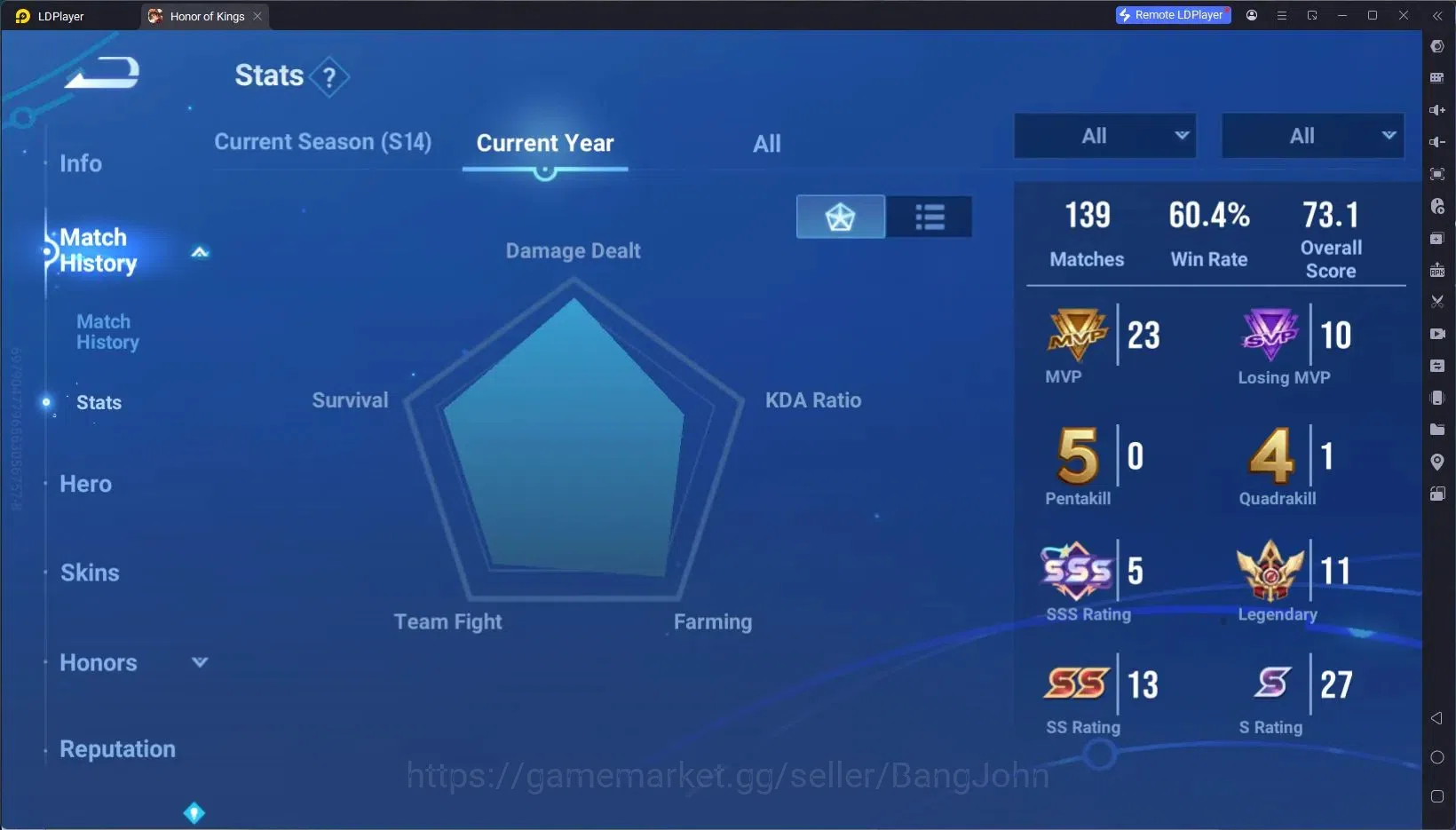 Honor of Kings Accounts Global| 112H 116S | 4 AOT [Eren, Levi, Mayene, Hei image 3