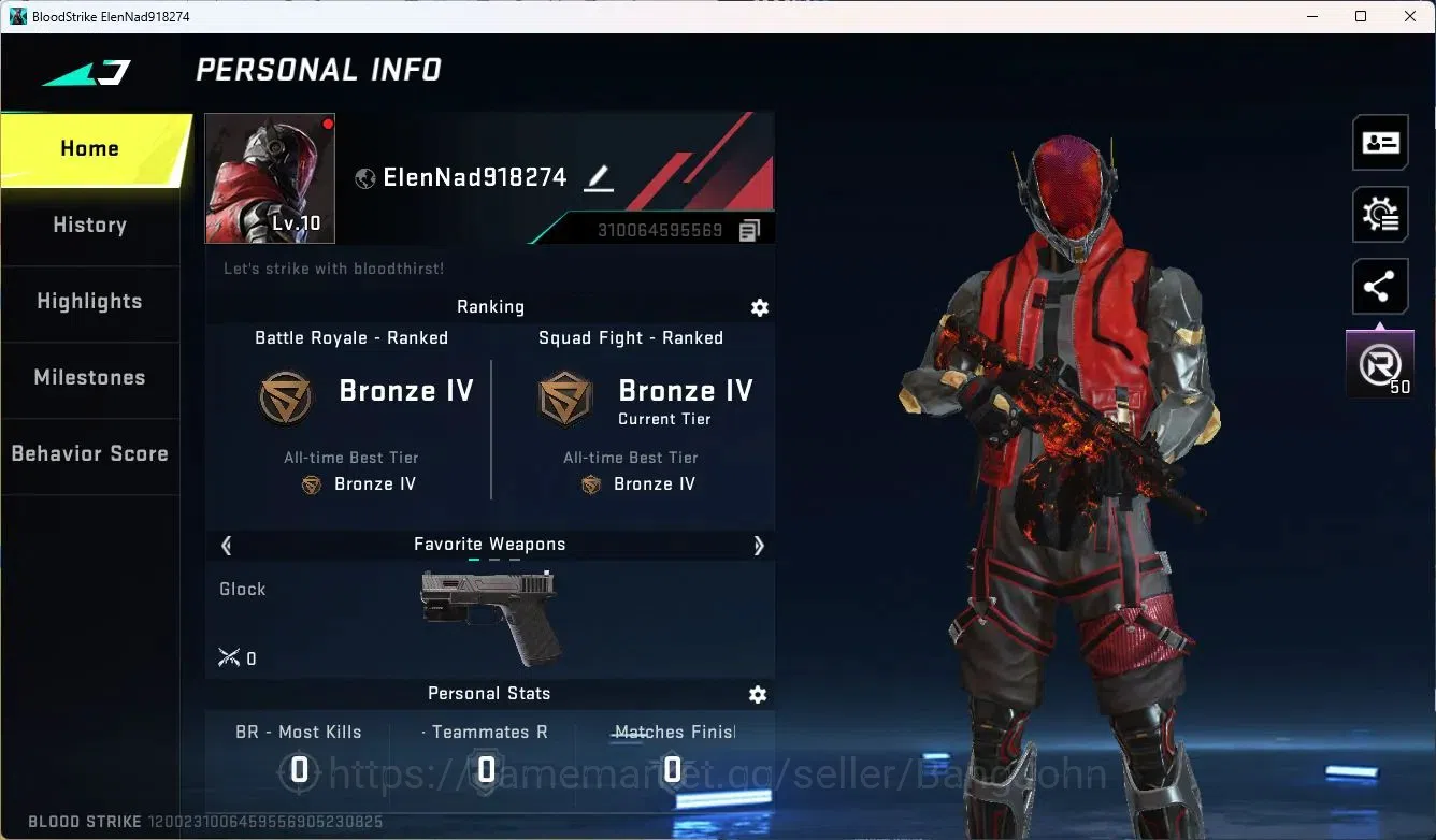 Blood Strike Accounts ASIA | Legendary M4A1 Venom, Origin-12 Lava | Skin image 1