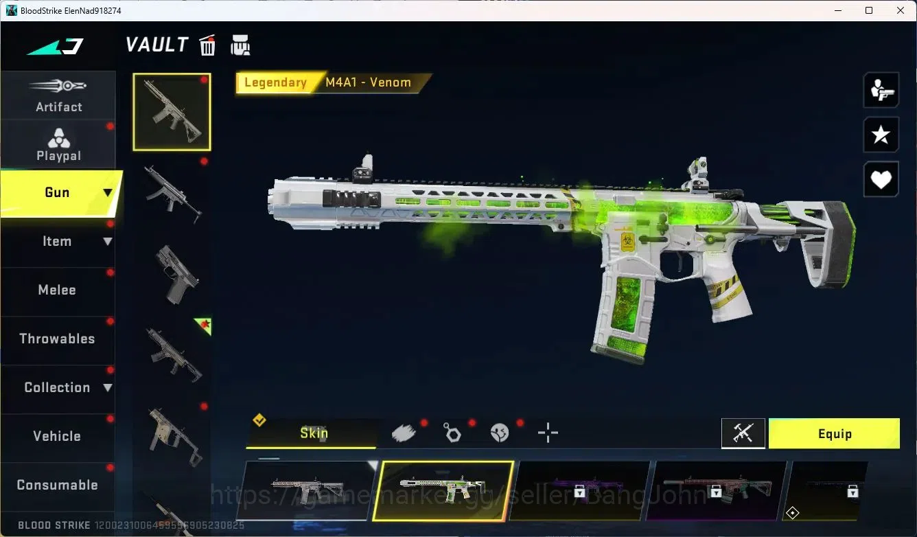 Blood Strike Accounts ASIA | Legendary M4A1 Venom, Origin-12 Lava | Skin image 2