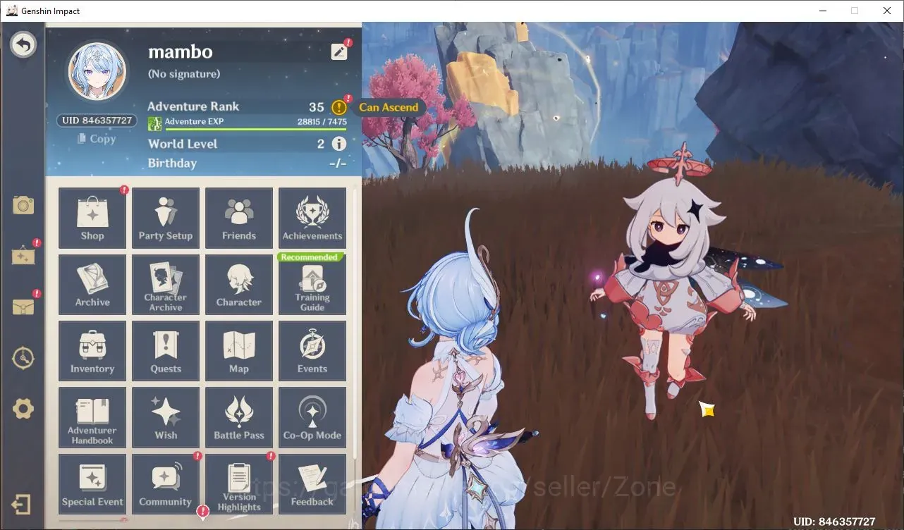 Genshin Impact Accounts Starter ASIA|AR 35|Starter 1 Limited Char (Odette)|MC Lumina|8 IF 37 Fragile Resin|Low Explore|Check 1