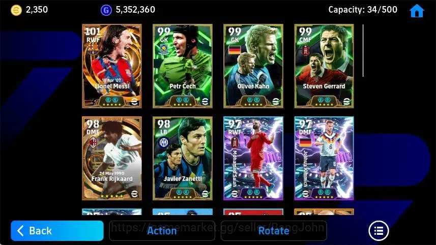 eFootball Accounts Mobile|PW 3205|Lionel Messi BigT'07,Frank Rijkaard image 3