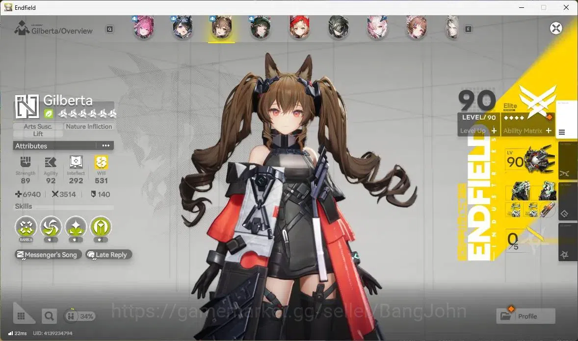 Arknights: Endfield Accounts ASIA | Lv 58|6 Limit+2 Sign(Tangtang P1, Gilberta) image 7