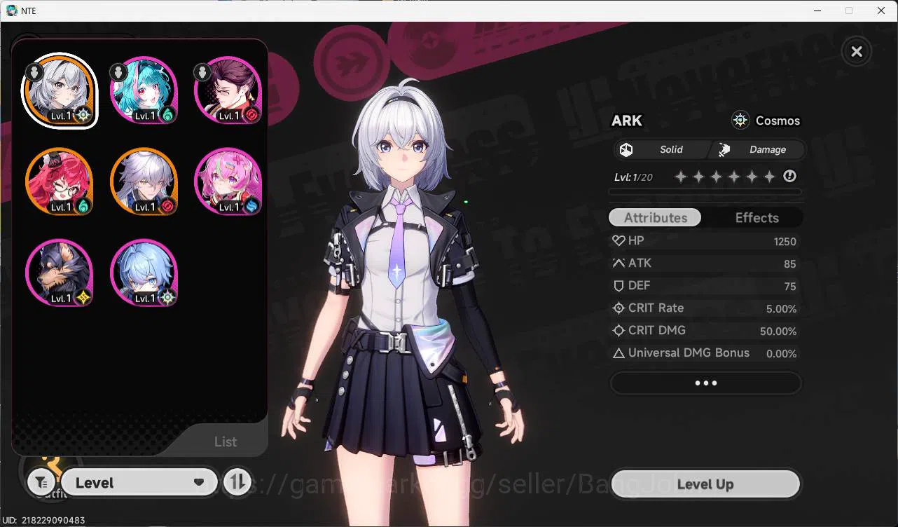 Neverness to Everness Accounts SEA|Starter LVL 3, Nanally, S Baicang, char 8, MC image 2