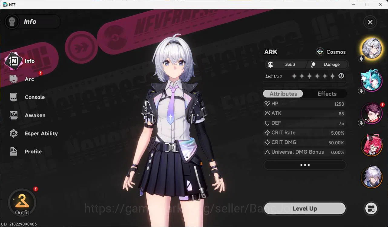 Neverness to Everness Accounts SEA|Starter LVL 3, Nanally, S Baicang, char 8, MC image 3