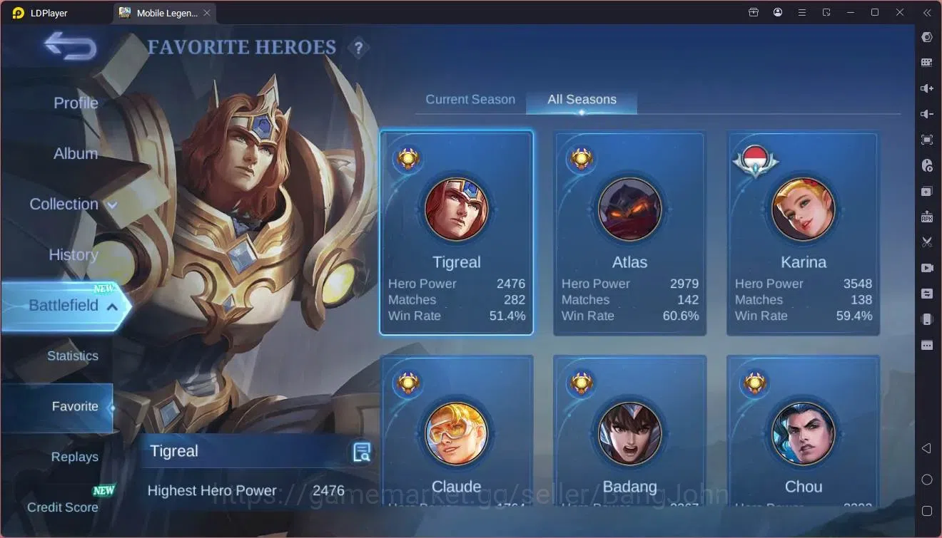 Mobile Legends: Bang Bang Accounts Global|Hero 127|Skin 185|Expert|Luckybox Akai|CC N image 19