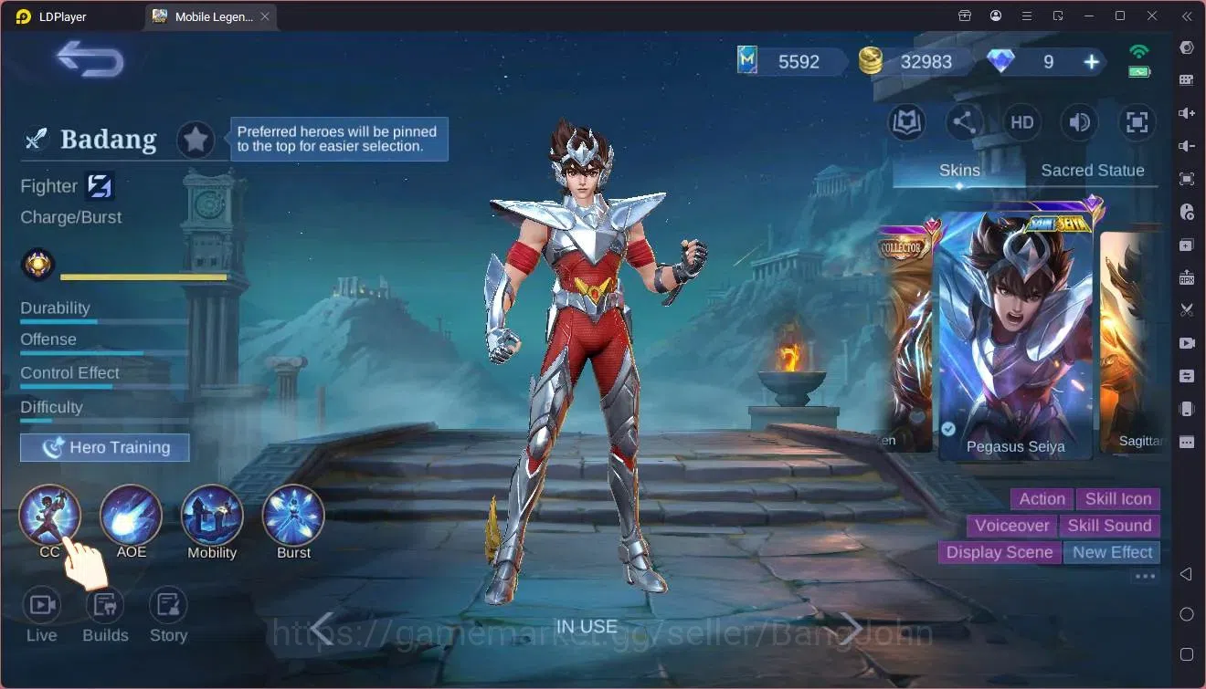 Mobile Legends: Bang Bang Accounts Global|Hero 127|Skin 185|Expert|Luckybox Akai|CC N image 4