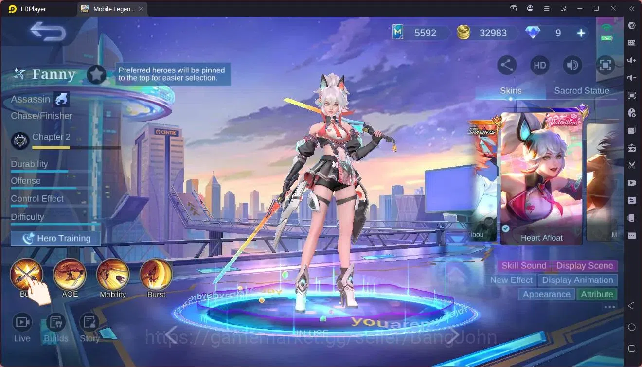 Mobile Legends: Bang Bang Accounts Global|Hero 127|Skin 185|Expert|Luckybox Akai|CC N image 5
