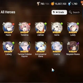 Epic Seven Accounts Starter Global|Unverif|Starter New Era|4 ML(Lisette,AElena,TE. Kayron,R.Roana)|Theater Untouch|PoH+Bless