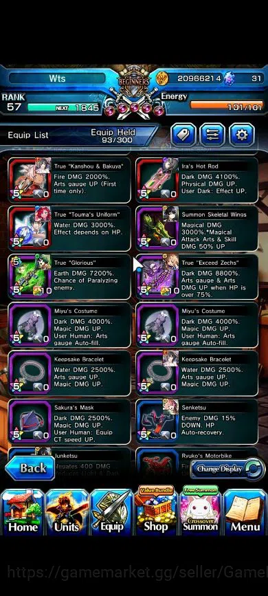Grand Summoners Accounts Starter Global|Rank 57|Starter|14 Ascend| InumutaTW, LizaTW, ChloeTW, S Miyu, Jay, Momo, Isliid 6