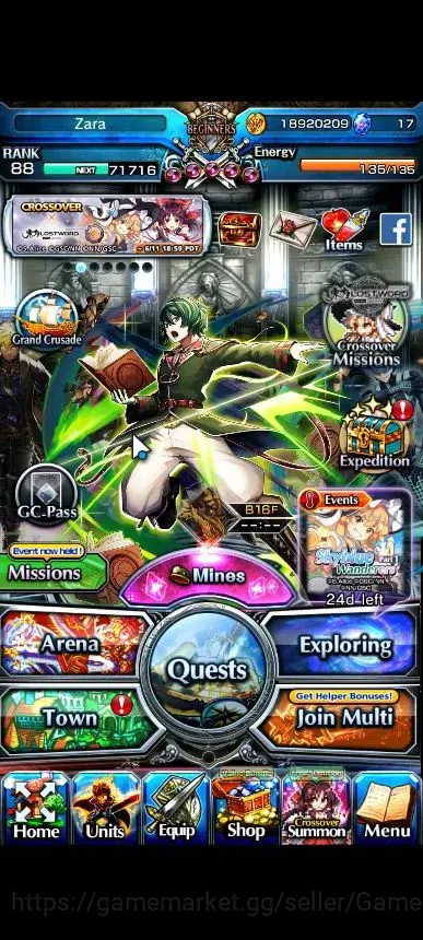 Grand Summoners Accounts Global|Rank 88|22 Ascend+8 TW|[Inumuta,S Miyu,Emiy image 1