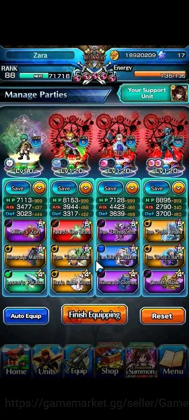 Grand Summoners Accounts Global|Rank 88|22 Ascend+8 TW|[Inumuta,S Miyu,Emiy image 3