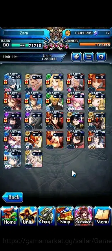 Grand Summoners Accounts Global|Rank 88|22 Ascend+8 TW|[Inumuta,S Miyu,Emiy image 4