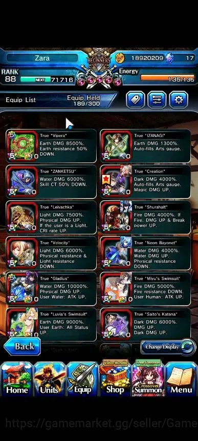 Grand Summoners Accounts Global|Rank 88|22 Ascend+8 TW|[Inumuta,S Miyu,Emiy image 5