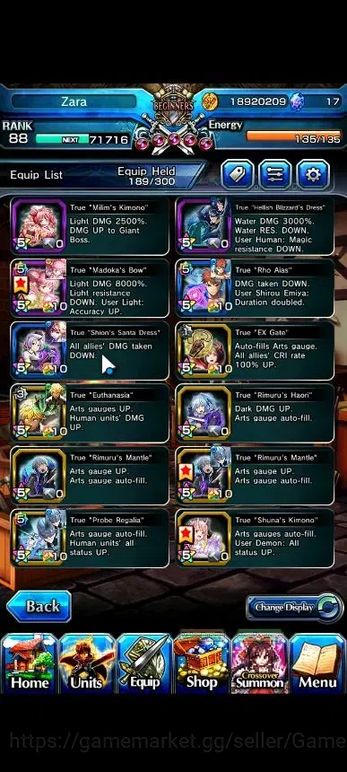 Grand Summoners Accounts Global|Rank 88|22 Ascend+8 TW|[Inumuta,S Miyu,Emiy image 7