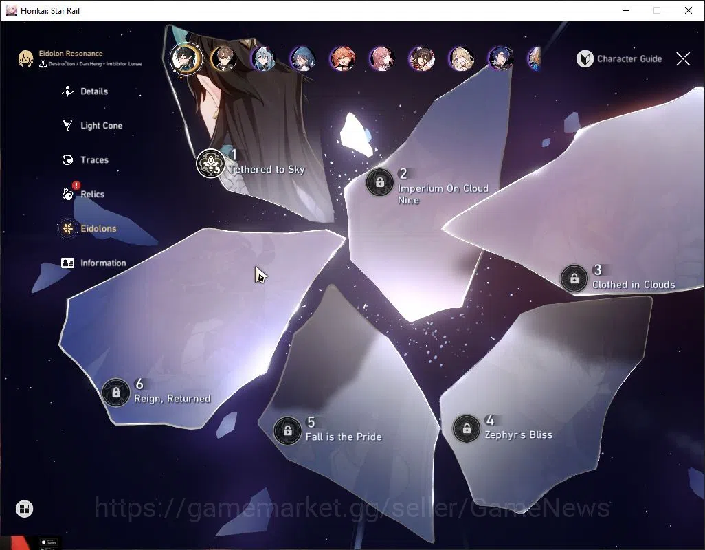 Honkai Star Rail Accounts Others Asia|TL 70|Free ZZZ|21 Limited|[Evernight,Saber,Archer,Fugue,3B E1,Danil 7