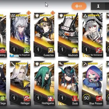 Arknights Starter Lv 3|118 Operators+1 Skin|5 Limited|SilverAsh the  image 1