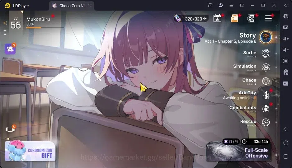 Chaos Zero Nightmare Accounts Global | Lv.56 |13 SSR (HeidemarieEM2,Tiphera,SerenielEM2,Chizuru,HaruEM3,Rin,Hugo)|2178 1