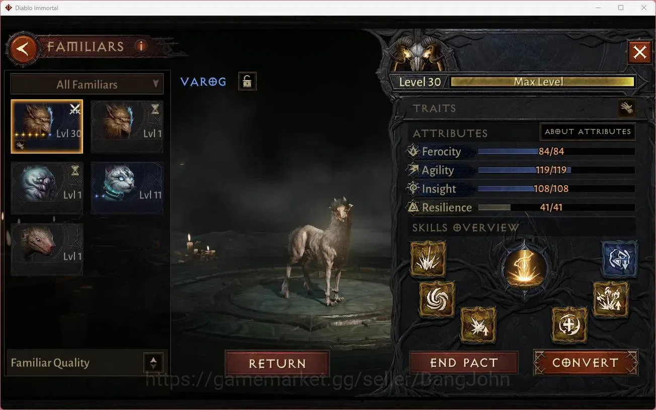Diablo Immortal Accounts High-End OCE - Azmodan | 60 (344) Druid - Maledictor | CR 24k | Reso 525 | Hell 3 | 1 Cosmetics |Lv 14