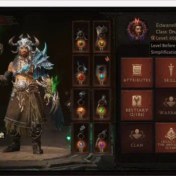 Diablo Immortal Accounts High-End OCE - Azmodan | 60 (344) Druid - Maledictor | CR 24k | Reso 525 | Hell 3 | 1 Cosmetics |Lv