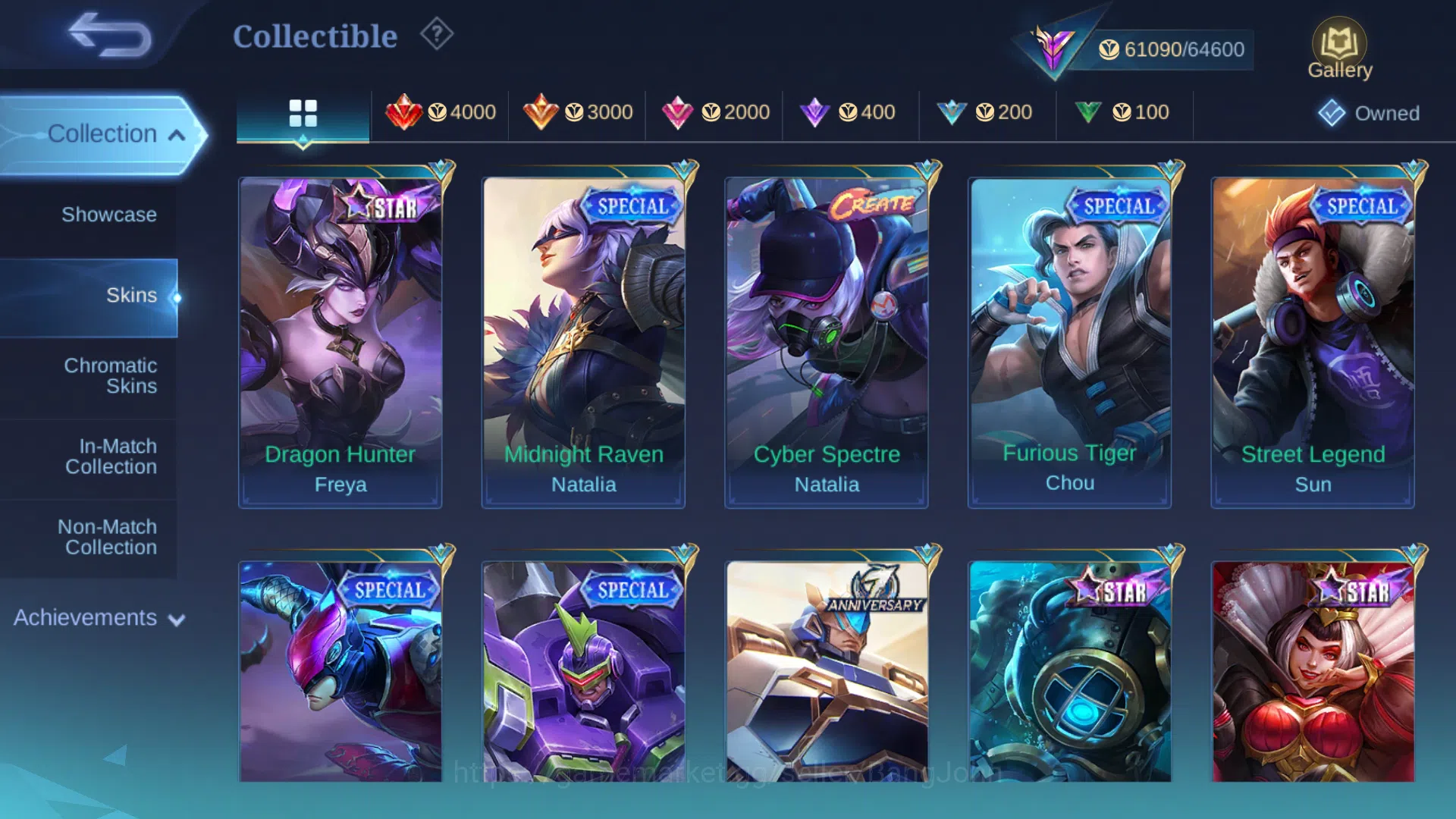 Mobile Legends: Bang Bang Accounts Hero 131 | Skin 259 |Recall Epic Tas Tas | Collect image 10