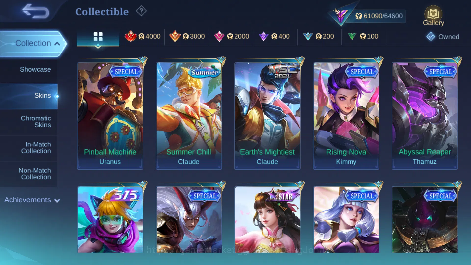 Mobile Legends: Bang Bang Accounts Hero 131 | Skin 259 |Recall Epic Tas Tas | Collect image 12