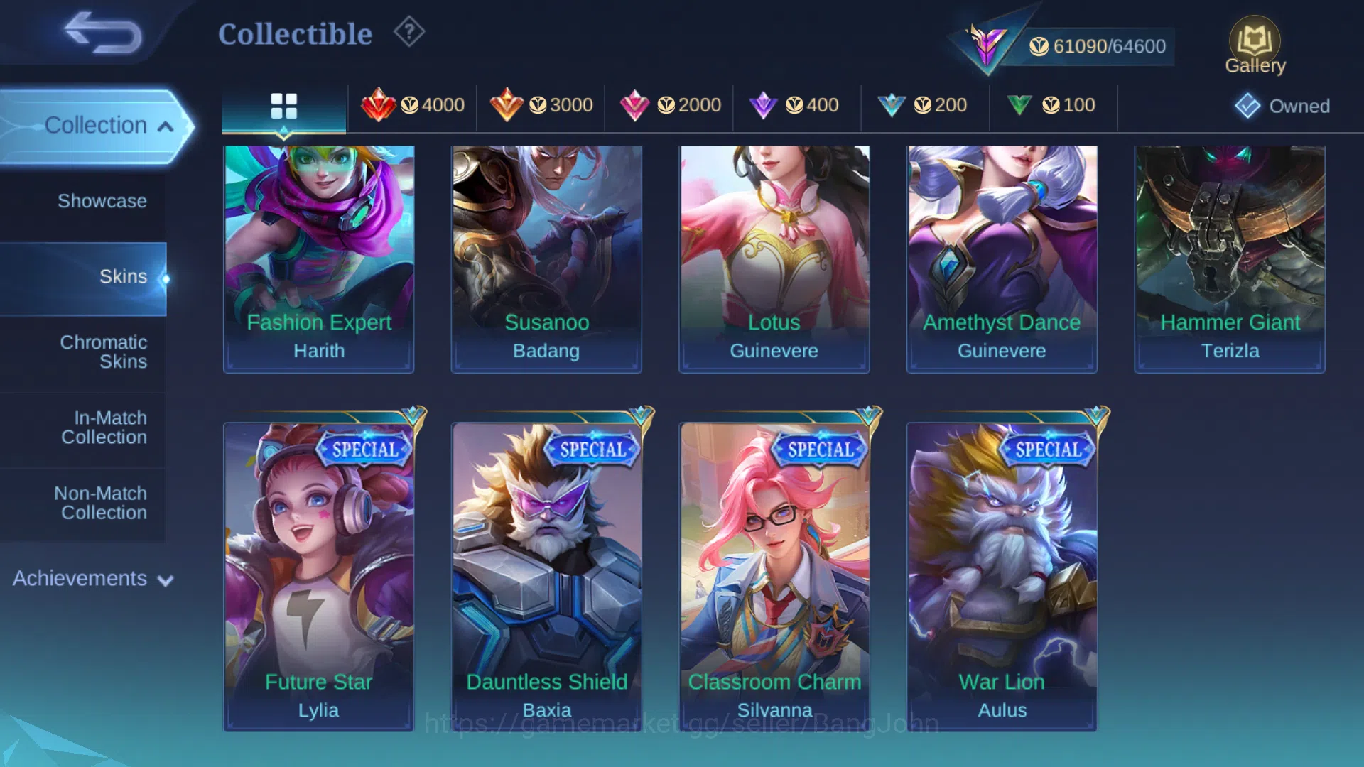 Mobile Legends: Bang Bang Accounts Hero 131 | Skin 259 |Recall Epic Tas Tas | Collect image 13