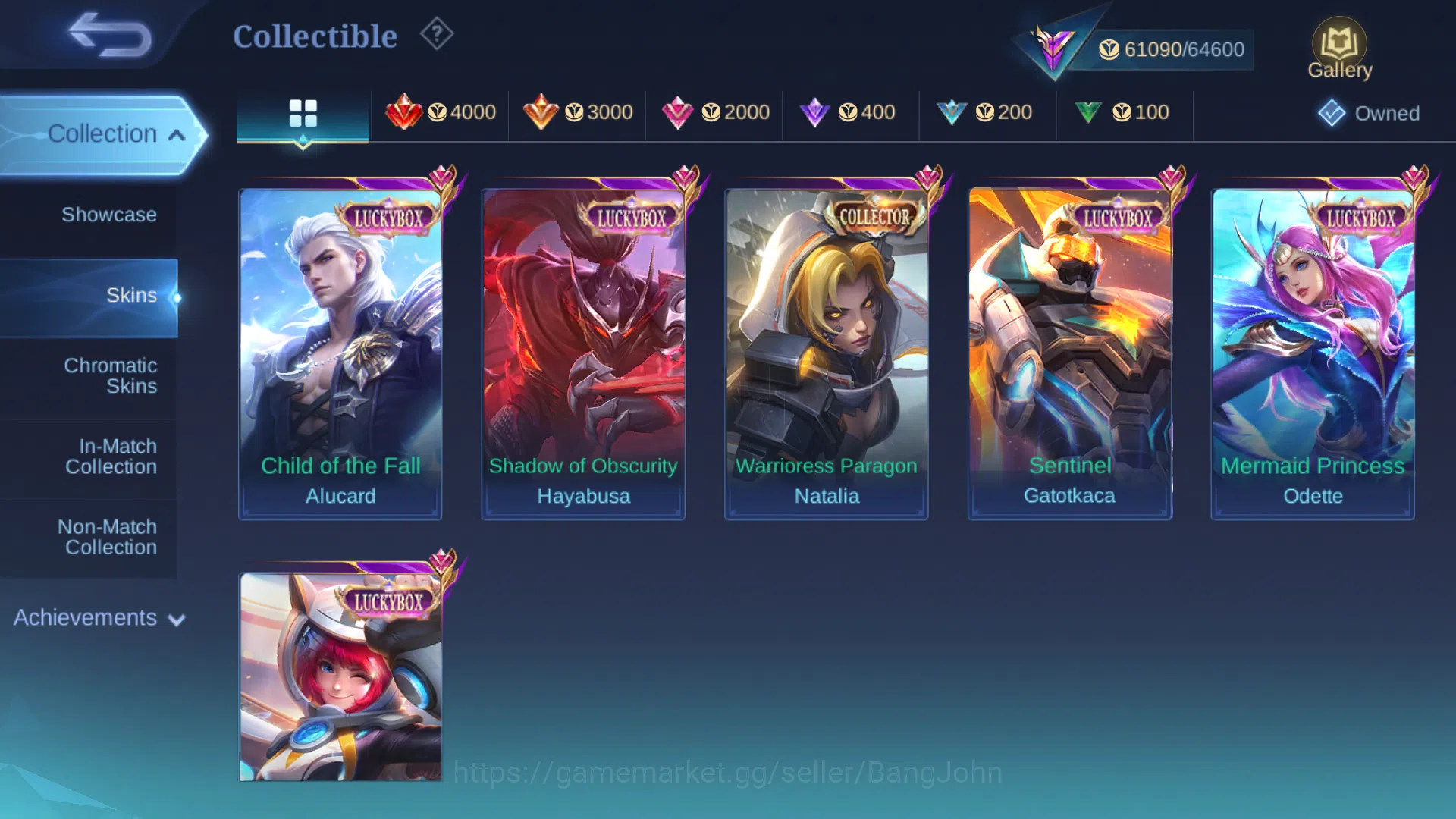 Mobile Legends: Bang Bang Accounts Hero 131 | Skin 259 |Recall Epic Tas Tas | Collect image 5