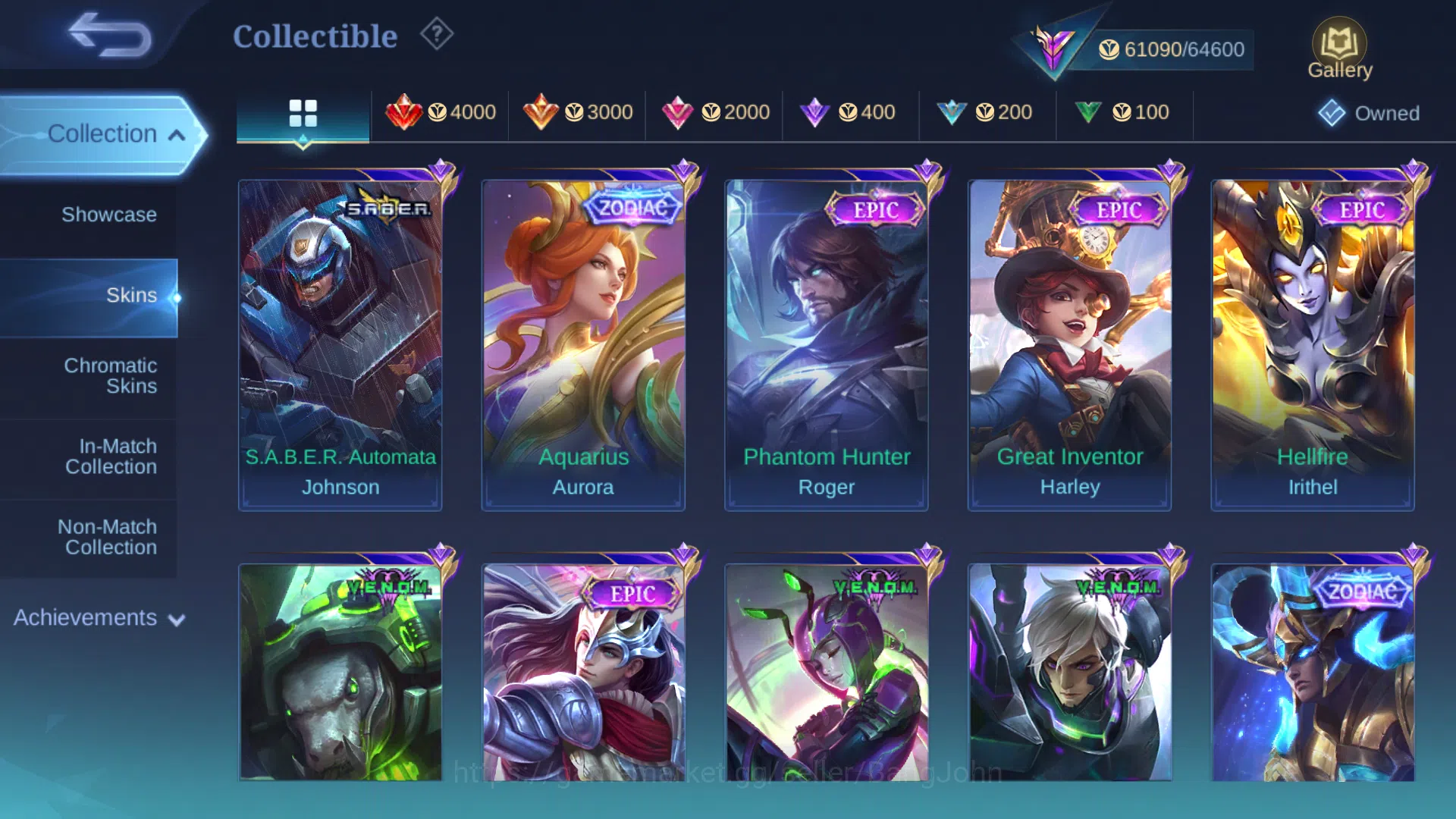 Mobile Legends: Bang Bang Accounts Hero 131 | Skin 259 |Recall Epic Tas Tas | Collect image 7