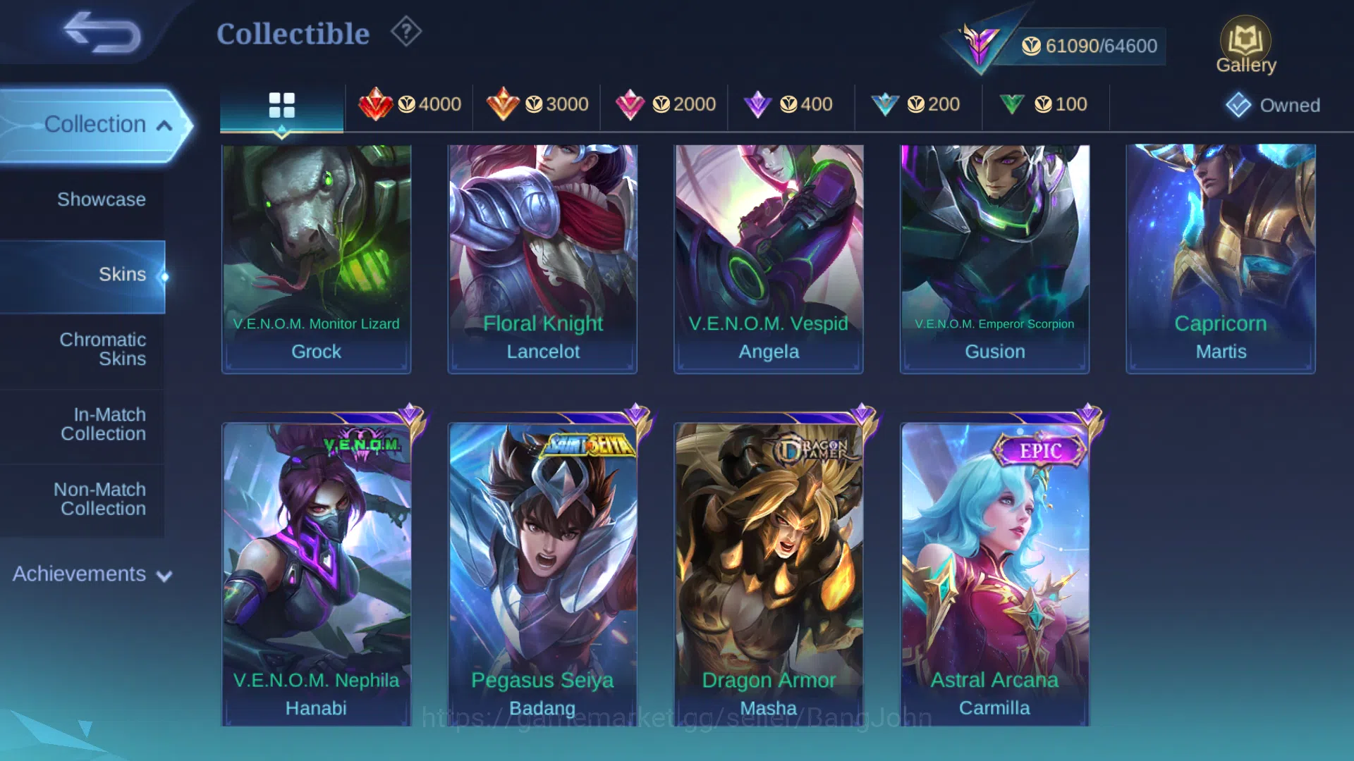 Mobile Legends: Bang Bang Accounts Hero 131 | Skin 259 |Recall Epic Tas Tas | Collect image 8