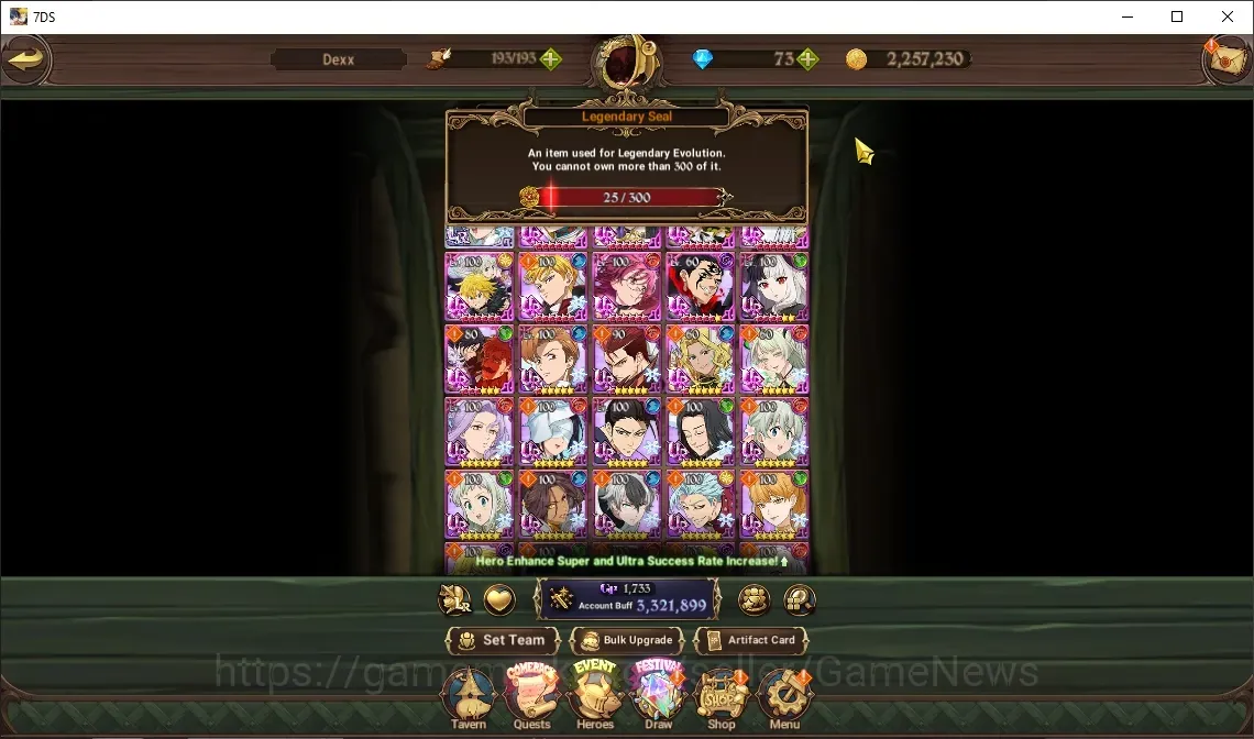 The Seven Deadly Sins: Grand Cross Accounts Endgame Asia|3,3M CC|1 LR +11 UR|P Eli,Meresca,EliMeli,YK Lance2/6AoD 1