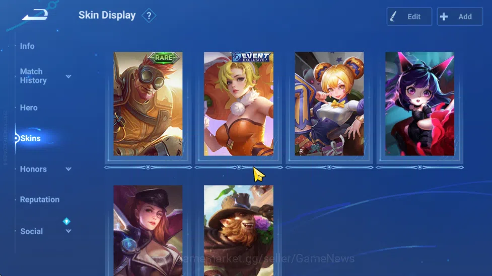 Honor of Kings Accounts Hero 18  Skin 6|Starter with Legend Skin Selection image 4